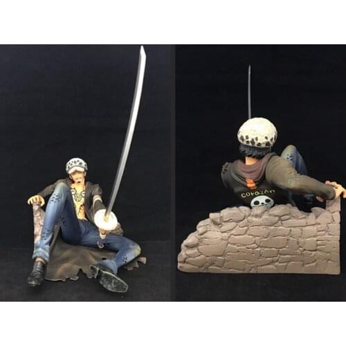 One Piece Trafalgar Law Anime Figure Toys Trafalgar D Water Law Fighting War Damage PVC Action Figure Toys Mode Doll Gift