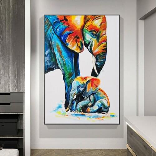 HD Elephant Animal Canvas Painting Poster Wall Art Living Room Home DecoRation
