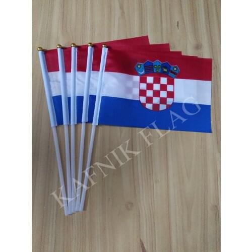KAFNIK,5pcs Croatia 14*21cm hand flag Free Shipping