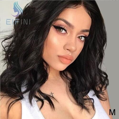 13x6 Short Lace Front Human Hair Wigs For Black Women Brazilian Remy Natural Body Wave Bob Wig 4x4 lace Closure Wigs Pre plucked