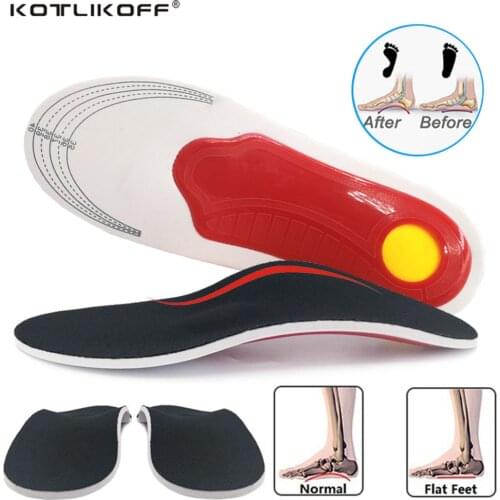 KOTLIKOFF Premium Orthotic Gel High Arch Support Insoles Gel Pad 3D Arch Support Flat Feet Women Men orthopedic Foot pain Unisex