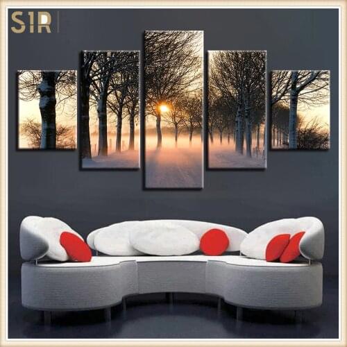Beautiful Scenery HD Printed 5 Piece Canvas Art Scenery Painting Wall Pictures for Living Room Home Decor Anime Poster Wall Art