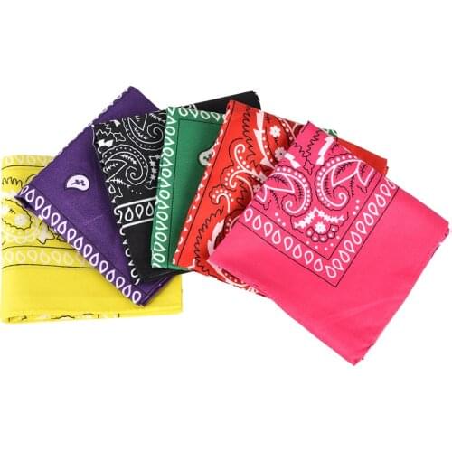 Fashion Bandana Kerchief Man Women Hair Bands Neck Scarf Sports Headwear Mask Wrist Wraps Head Square Scarves Print Handkerchief