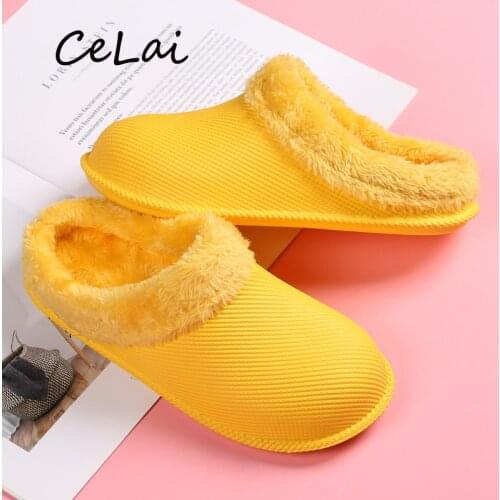 Fashion 2020 woman shoes Designer Plush slippers home women Waterproof female shoe Size 36-47 womens Fur slippers papcie A-096