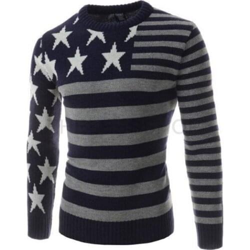 Mens Sweaters Pullover Men Spring Autumn Winter New High Quality Men Fashion O-neck Striped Sweater M L XL XXL