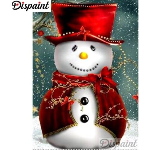 Dispaint Full Square/Round Drill 5D DIY Diamond Painting "Cartoon snowman" 3D Embroidery Cross Stitch Home Decor Gift A10303