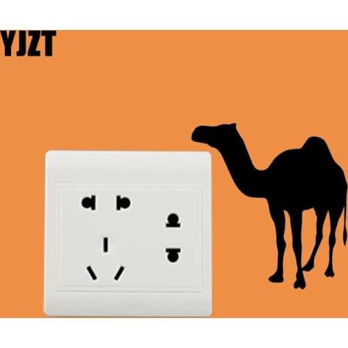 YJZT Camel Animal Africa Art Decals Living Room Wall Art Switch Sticker 17SS0005