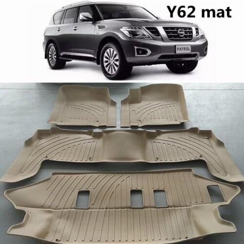 Use for Nissan Patrol Y62 armada custom car All-Weather car Floor Mat Fit For Nissan Patrol Y62 custom waterproof pad floor mats