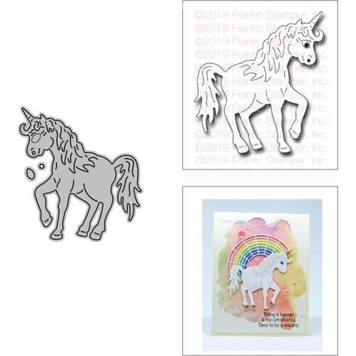 2021 New Pure Unicorn Animal Metal Cutting Dies for DIY Scrapbooking Decoration and Card Making Paper Craft Embossing No Stamps