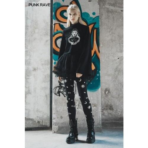 Женские трикотажные брюки PUNK RAVE China At AliExpress