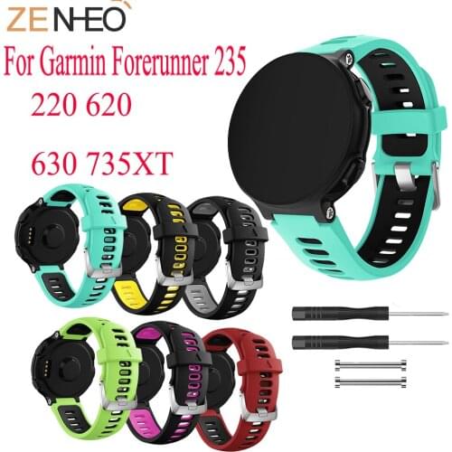 Wristband For Garmin Forerunner 735XT Watch Soft Silicone Strap Replacement Watch Band For Garmin Forerunner 735/220/230/235/620