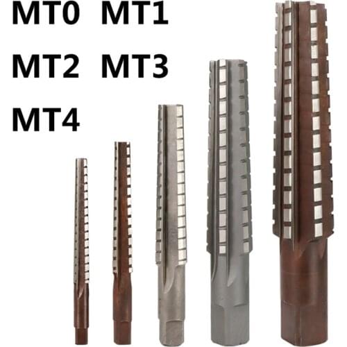 Hand Reamers 2pcs MT0/MT1/MT2/MT3/MT4 Steel Fine/Rough-Edge Morse Taper Reamer For Milling Finishing Cutter Tool