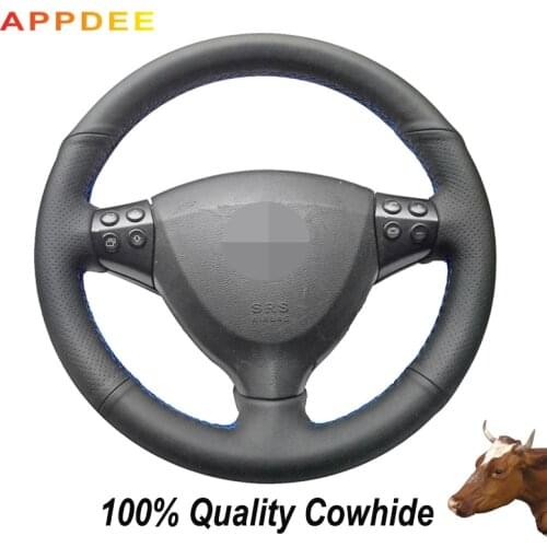 Hand-stitched Black Genuine Leather Steering Wheel Cover for Mercedes Benz A-Class A160 A180 E-CELL 2009-2012