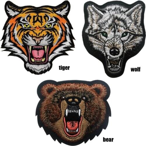 Russian Wolf Bear Tiger Patch Russia Troops Military Army Emblem Tactical 3D Embroidery Badge Embroidered Patch Appliques