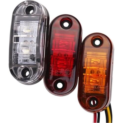 1PC Red Car Led Side Marker Lights truck 12V 24V Trailer Turn Signal Side Clearance Warning Light truck tail Lamp Bulb