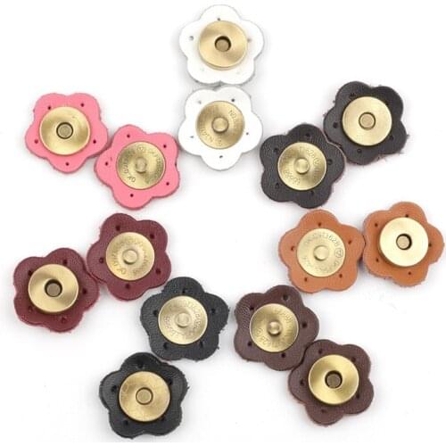 Lionsen Bag Magnetic Buttons Genuine Leather Bronze Snape for Women Handmade DIY Handbag Fastener Accessories
