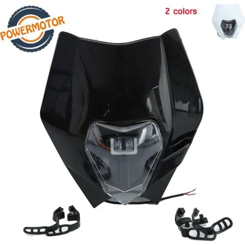 Supermoto LED Headlight Headlamp Head Lamp for EXC EXCF SX SXF XC XCF XCW XCFW 125 150 250 300 350 450 530 MX Dirt Bike Enduro