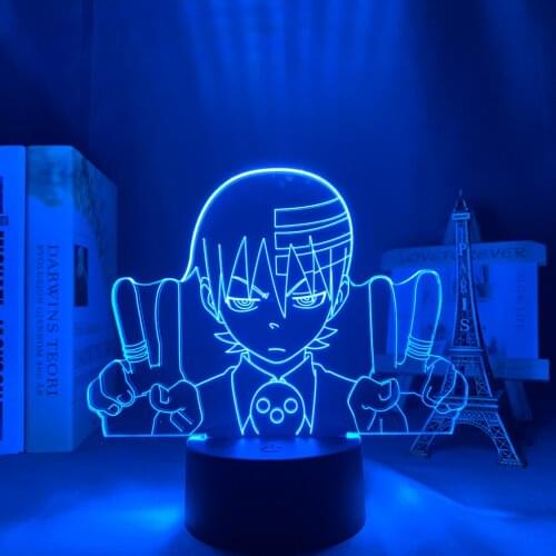 Soul Eater Death The Kid Anime Led Light for Bedroom Decor Nightlight Kids Birthday Gift Manga Night Light 3d Lamp Soul Eater