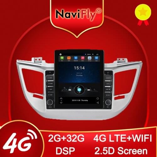 Tesla Style 2.5D For Hyundai Tucson 2014-2017 2018 DSP Auto Radio Android Car Video Multimedia Player GPS 4G LTE WIFI Navigation