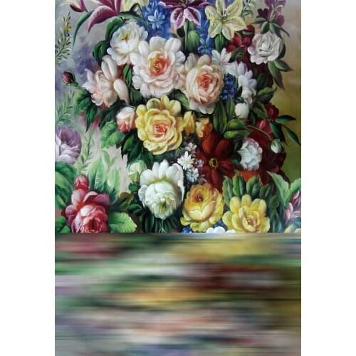 VinylBDS Photography Backdrop Abstractionism Painting Backdrops Retro Flowers Photo Studio Background