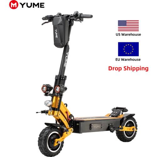 YUME X11 2021 Powerful 5000W Dual Motor 60V 11 Inch Fat Tire 2 Wheels Escooter Foldable Electric Scooter For Adult