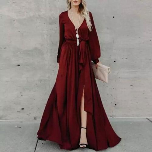 Autumn Women Casual Lace-Up Tassel Loose Pullover Dress Elegant Vintage Floral Printed Dress Lady Fashion Lantern Sleeve Dresses