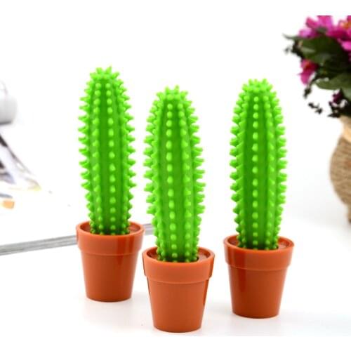 1Pcs Novelty Cartoon Potted Plant Cactus Ballpoint Pen Student Teacher Writing Ball Point Pen Stationery Office&School Supplies