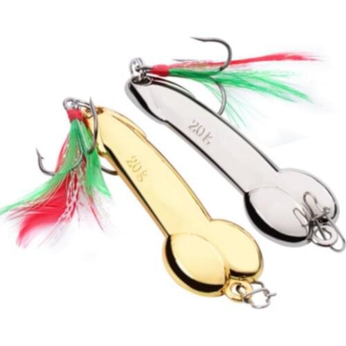 1Pcs Steel Hooks 3.6cm-7.9cm 5g-50g Sequins Penis Spoon Hard Metal Lure For Hooks Bait Rocking Fishing Lure Wobblers Spinner