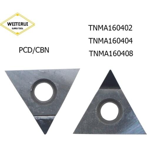 1Pc TNMA160402 TNMA160404 TNMA160408 PCD CBN Diamond Inserts Blade External Turning Tool Lathe Tool For CNC