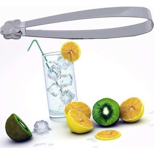 1PC Thickness Stainless Steel Ice Tong Creative Flower Candy Tea Tongs Bar Tableware Buffet Food Clips Kitchen Bar Tools