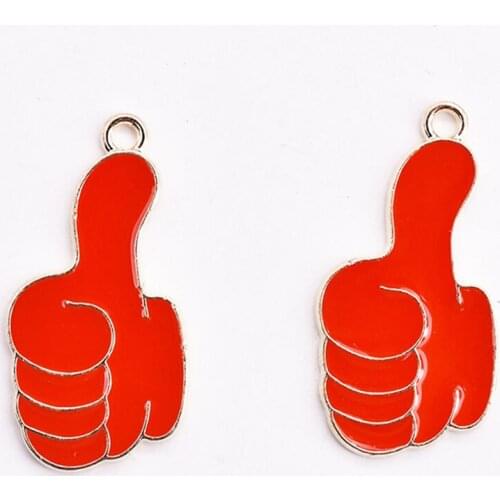 10Pcs/Lot 25*33mm Metal Enamel Red Flower You Are The Best Charms Pendant Earring Keychain DIY Jewelry Making