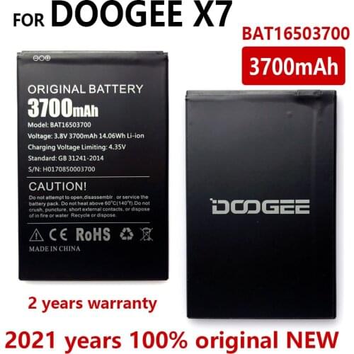 100% Genuine Battery for DOOGEE X7 BAT16503700 3700mAh Large Capacity Li-ion Backup Battery For DOOGEE X7 Batteria+track code