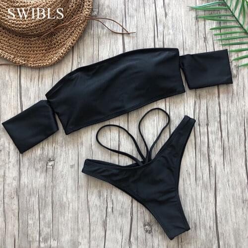 2020 Sexy Women One Shoulder Bikini Female Bather High Waist Swimsuit Brazilian Bathing Suit Swimming Woman Swimwear