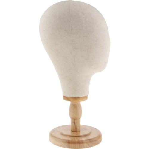 21'' Canvas Block Head for Wig Making Manikin/Mannequin Hats Display & Stand