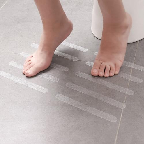 24pcs Anti-Slip Strips Shower Stickers Bath Safety Transparent Non Stickers For Bathtubs Showers Stairs
