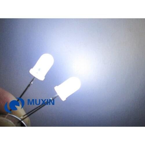 3mm White LED 500 pcs /lot Round Light Emitting Diode Diffused Foggy Lamp Bead Plug-in DIY Kit Practice Wide Angle DIP