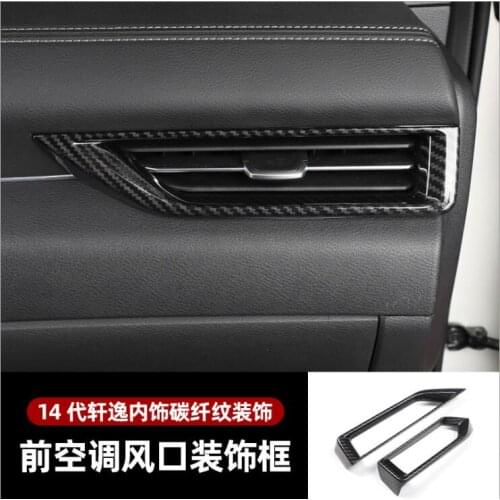 ABS Chrome Car Dashboard Air Outlet Vent Trim Cover Sticker Decoration Frame For Nissan Sylphy 2021 accessories