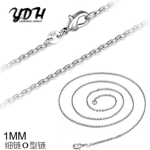 10pcs/lot Promotion! wholesale silver plated necklace women fashion jewelry Pendants Chain 1mm Necklace 16 18 20 22 24"