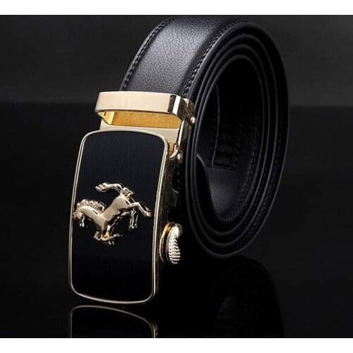 Promotion! Hot Sell Brand Design Automatic Buckle Belt Men Genuine Leather Belt Man Luxury Men Belts Alloy Buckle Best As Gift