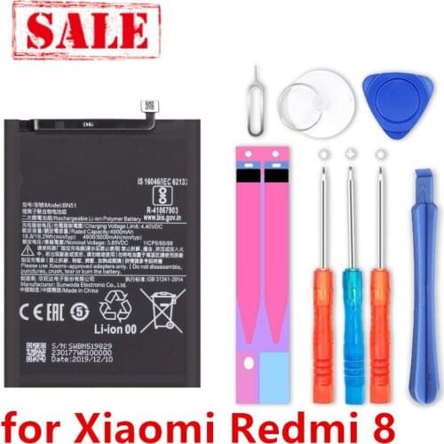 Cell Phone Battery For Xiaomi Redmi 8 Redmi 8A BN51 5000mAh High Quality Replacement Battery With Free Tools