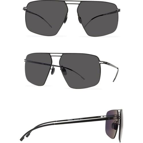 Belight Optical Big Square Shape Hollow-Carved Design Women Men UV400 Protection Stainless Steel Sunglasses Oculos T8689-M