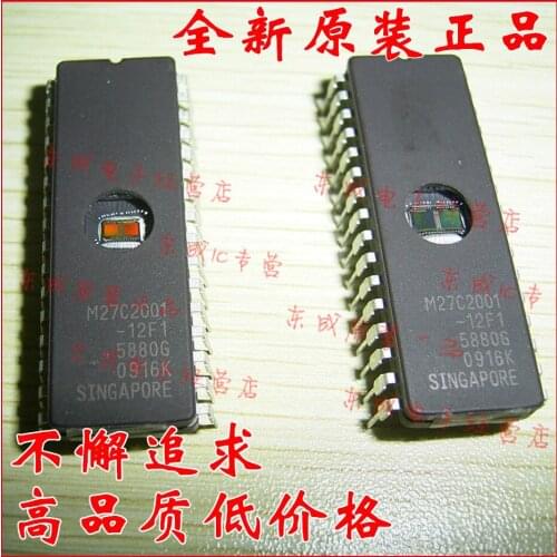 Free shipping 10PCS M27C2001 M27C2001-12F1 IC EPROM 2MBIT 120NS 32CDIP
