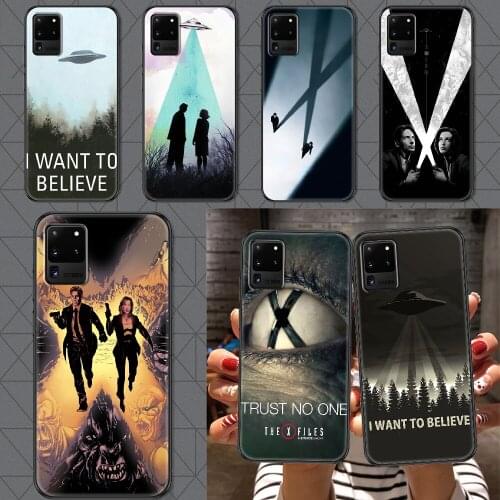 The X Files I Want to Believe Phone case For Samsung Galaxy Note 4 8 9 10 20 S8 S9 S10 S10E S20 Plus UITRA Ultra black luxury