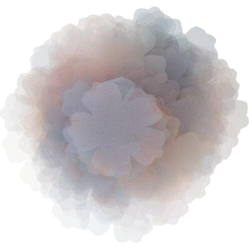 Handmade Chiffon Flowers for DIY Headbands Flower Accessories Flower Headband, 100Pcs