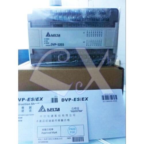 Delta Original Full New PLC controller ES series DVP32ES00T2 100-240VAC 16DI 16DO transistor output in box