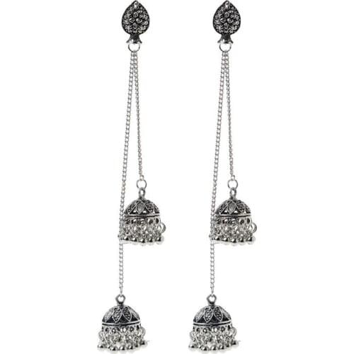 Indian Vintage Bollywood Gypsy Oxidized Traditional Jhumka Jhumki Earring