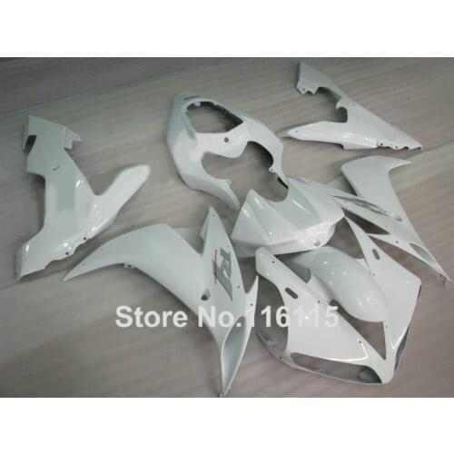 MOTOMARTS fairings set for YAMAHA YZF R1 2004 2005 2006 all white ABS plastic fairing kit R1 04 05 06 CY25 Full injection