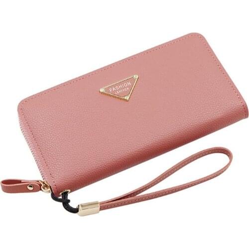 Leather Wallet Women Women Purse Zipper Purse Credit Card Holder
