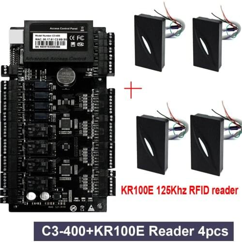 KR100E C3-400 kit IP-based Door Access Control Panel TCP/IP RS485 Communication Advanced Access Control Wiegand 26