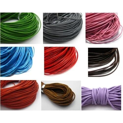 32.8 Feet Round Real Leather Jewelry Cord 2mm